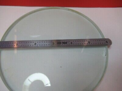 LARGE GLASS PLATE STAGE GLASS 6" DIAMETER MICROSCOPE PART AS PICTURED &Q1-A-74