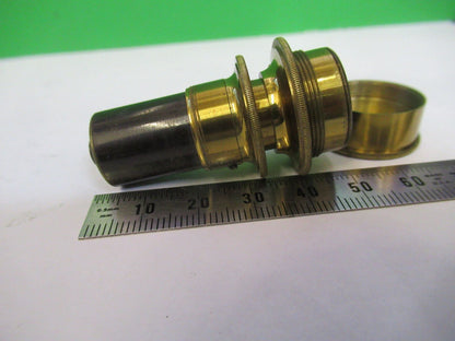 ANTIQUE BRASS ENGLAND RJ BECK UK objective MICROSCOPE PART AS PICTURED W4-A-33