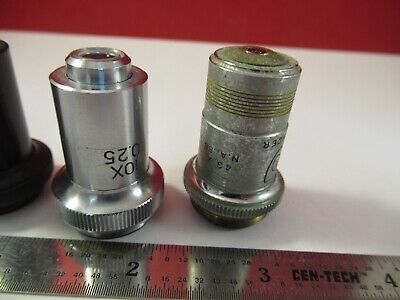 LOT ASSORTED OBJECTIVES MICROSCOPE PART OPTICS AS PICTURED &1E-B-16