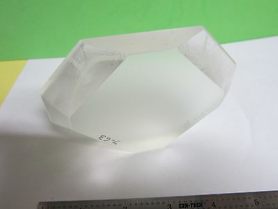 FOR PARTS optical truncated thick glass plate [HAS SPECK] AS IS  BIN#42-05