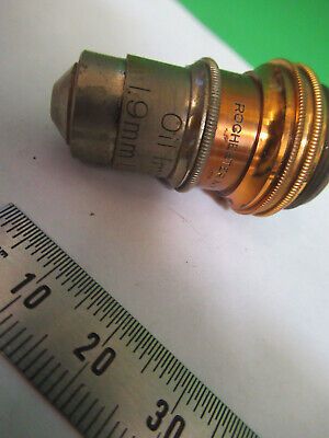 ANTIQUE BRASS BAUSCH LOMB OBJECTIVE MICROSCOPE PART AS PICTURED &Q9-A-116