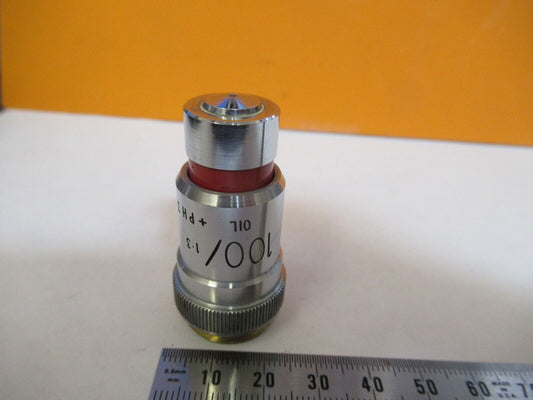 VICKERS ENGLAND 100X OBJECTIVE LENS OPTICS MICROSCOPE PART AS PICTURED &1-DT-22