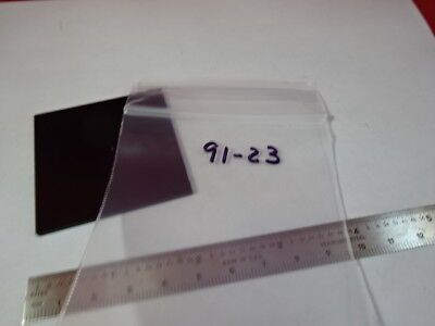 OPTICAL GLASS SQUARE DARK FILTER OPTICS AS IS #91-23