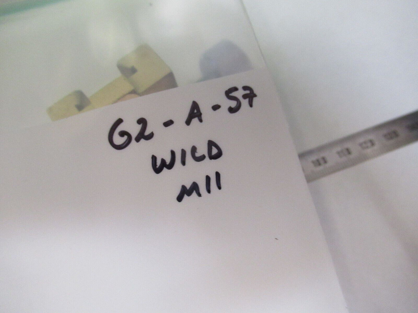 WILD HEERBRUGG SWISS M11 CONDENSER RAIL MICROSCOPE PART AS PICTURED #G2-A-57