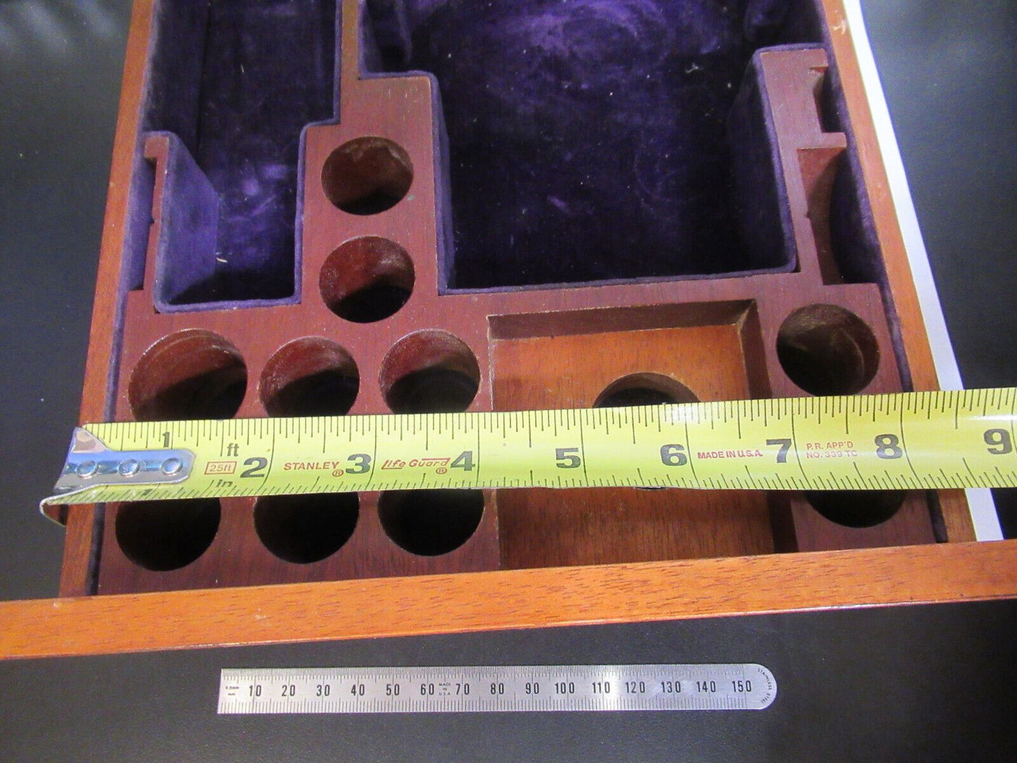 ANTIQUE MICROSCOPE PART SPENCER POLARIZATION WOOD DRAWER  AS PICTURED Z9-A-202