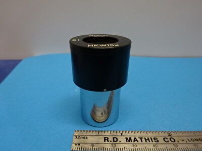 NIKON JAPAN Bi HKW15X EYEPIECE OCULAR MICROSCOPE PART OPTICS AS IS &90-A-08