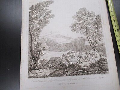 ANTIQUE ETCHING ITALIA ROME CIRCA 1810 GASPARD DUGHET PIETRO PARBONI AS PIC iv