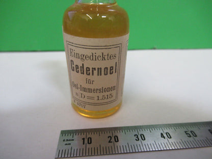 LEIZT WETZLAR CEDERN OEL ANTIQUE BOTTLE MICROSCOPE PART AS PICTURED &P4-B-51