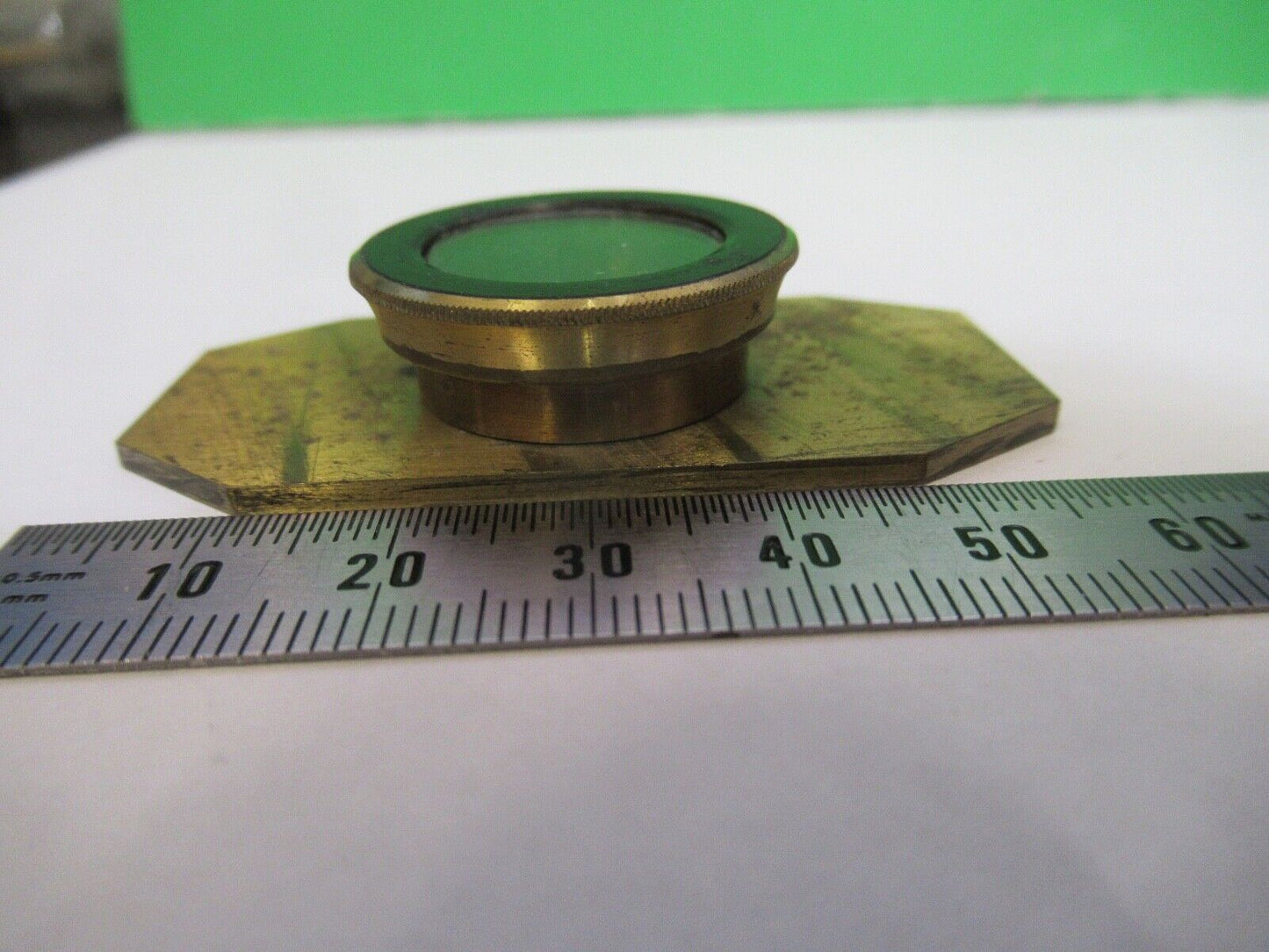 ANTIQUE BRASS COMPRESSORIUM SLIDE STAGE UK MICROSCOPE PART F8-B-06