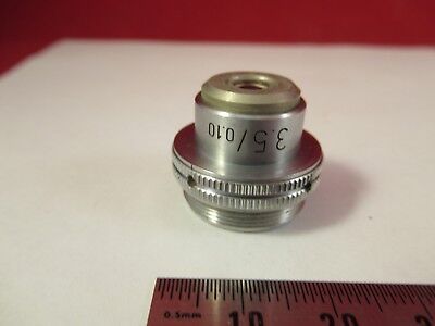 LEITZ WETZLAR GERMANY OBJECTIVE 3.5X /170 MICROSCOPE OPTICS AS PICTURED &FT-4-43