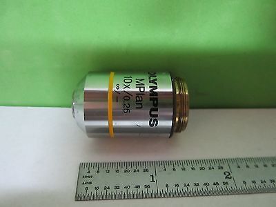 MICROSCOPE PART OBJECTIVE OLYMPUS 10X M PLAN INFINITY OPTICS AS IS BIN#T5-28