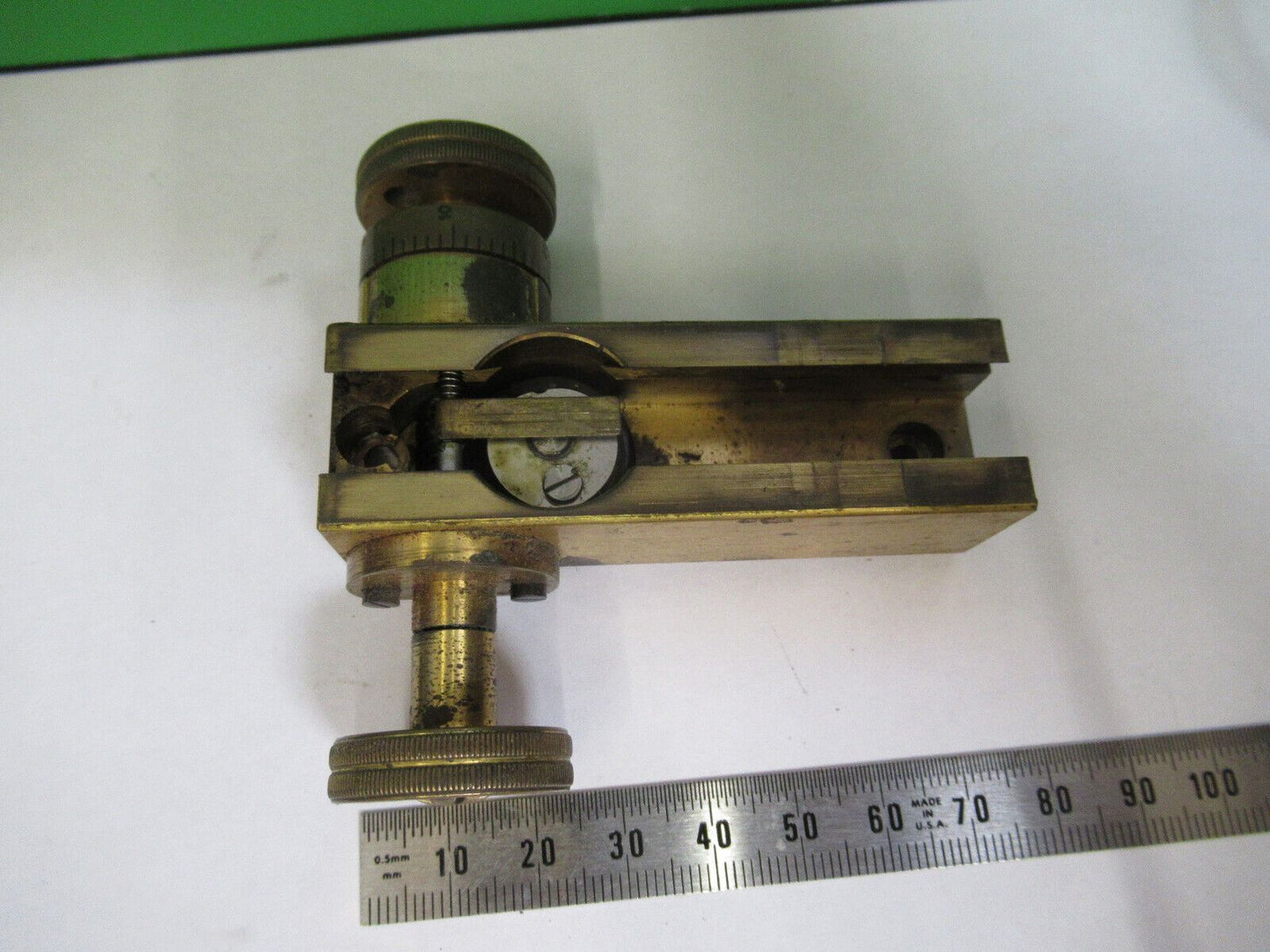 ANTIQUE ERNST LEITZ GERMANY BRASS STAGE MICROSCOPE PART AS PICTURED &R4-A-07