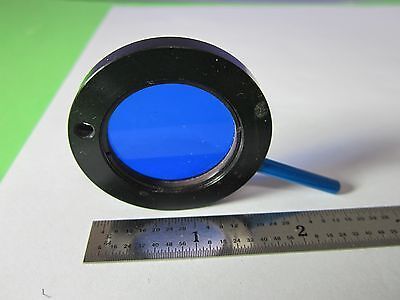 MICROSCOPE PART OPTICAL BLUE FILTER OPTICS AS IS BIN#34-36