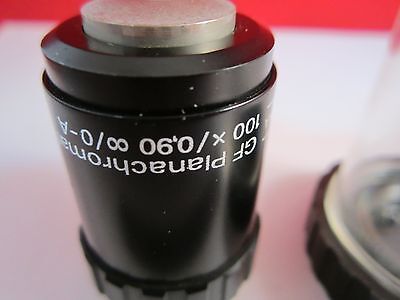 OPTICAL MICROSCOPE OBJECTIVE AUS JENA 100X INFINITY PLAN ACHRO OPTICS BIN#C6