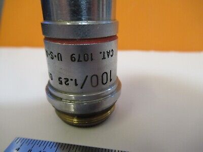 AMERICAN OPTICS AO 1079 ACHRO 100X OBJECTIVE MICROSCOPE PART AS PICTURED 1E-C-22