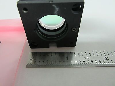 OPTICAL COATED LENS ON NEWPORT FIXTURE #1-01 LASER OPTICS BIN#1