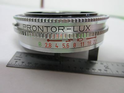 FOR PARTS MICROSCOPE PART PRONTOR LUX PRESS CAMERA SHUTTER AS IS BIN#S2-19