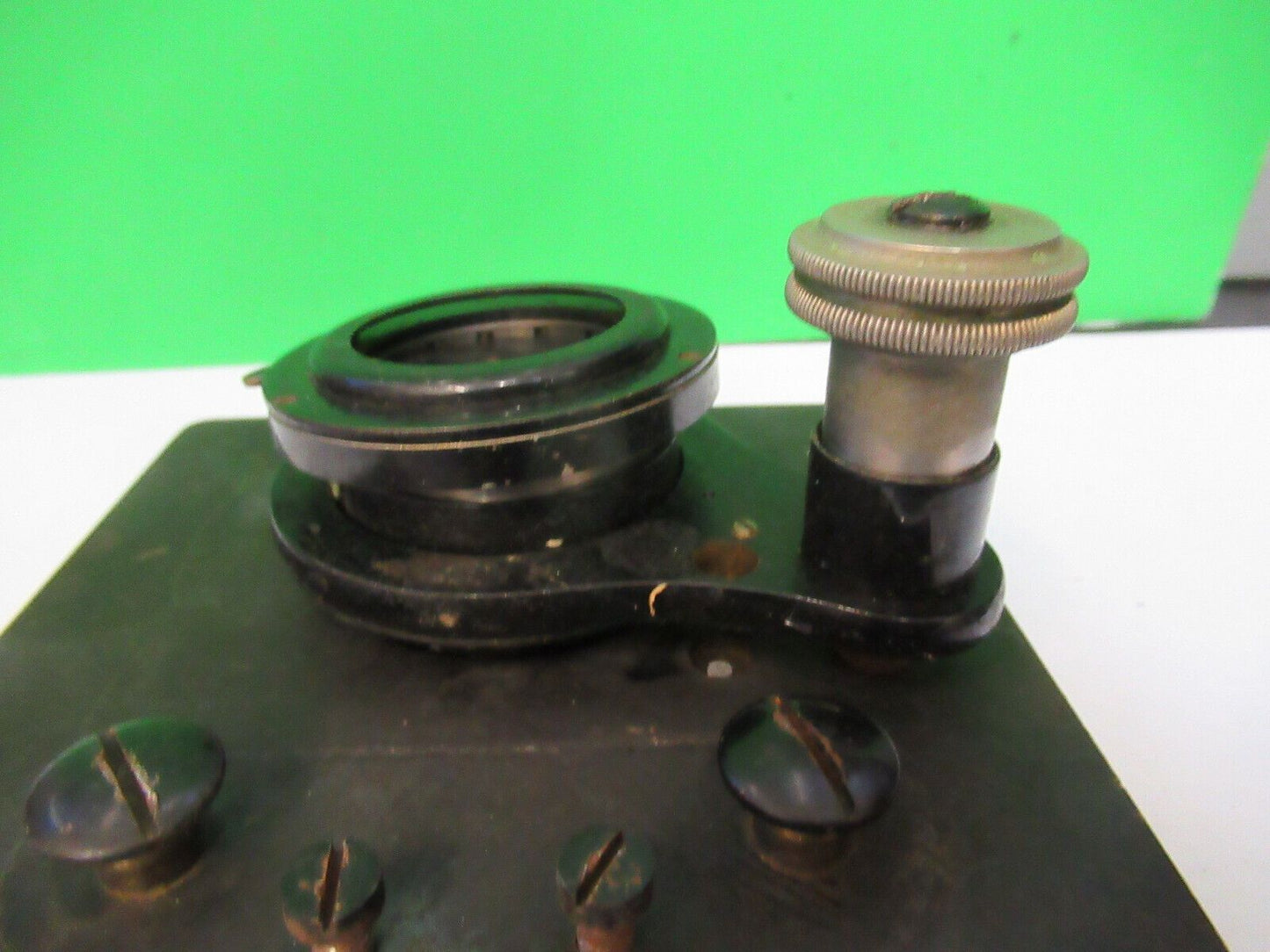 ANTIQUE SPENCER AO STAGE TABLE SPECIMEN MICROSCOPE PART AS PICTURED #R1-B-42