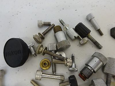 MICROSCOPE PARTS LOT SCREWS KNOBS ETC AS IS BIN#P4-B-49