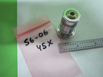 MICROSCOPE PART OBJECTIVE SPENCER USA 45X OPTICS AS IS BIN#S6-06