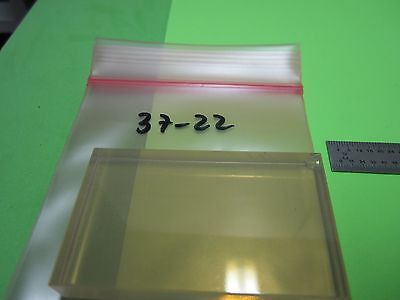 OPTICAL ZERODUR BRICK POLISHED + DULL SURFACES [CHIPPED] LASER OPTICS BIN#37-22