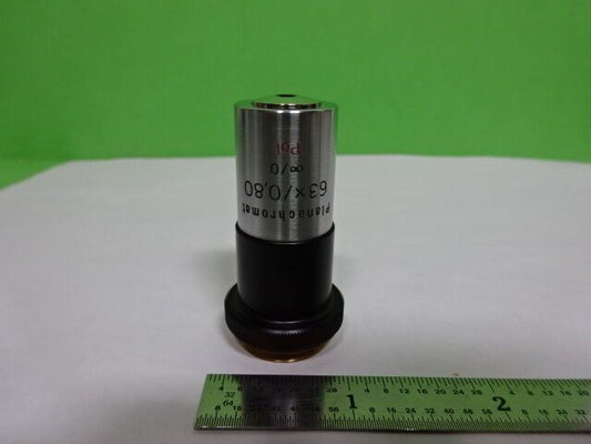 MICROSCOPE PART ZEISS GERMANY POLMI OBJECTIVE 63X POL OPTICS AS IS #AQ-04