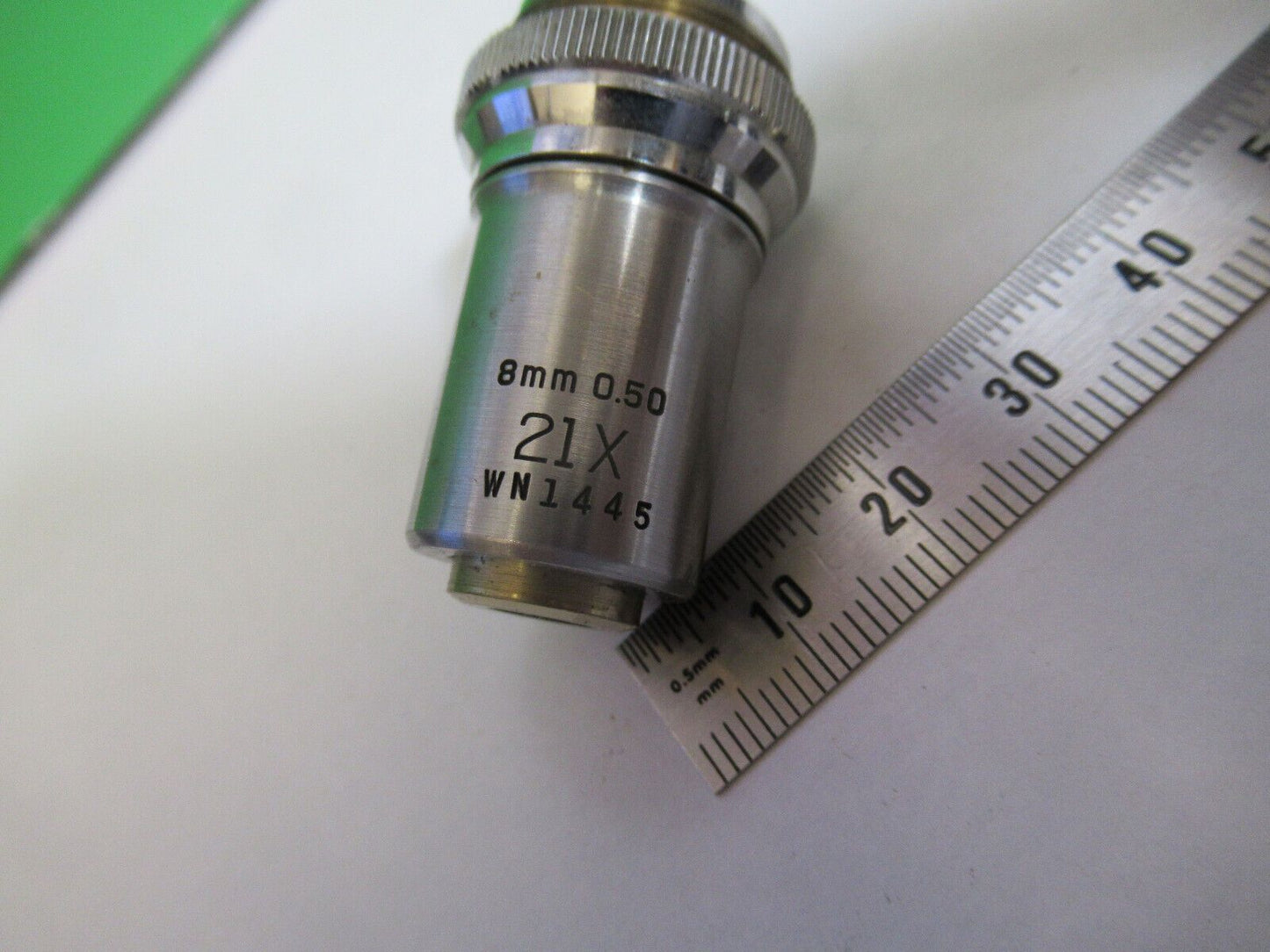 BAUSCH LOMB LENS OPTICS 21X OBJECTIVE MICROSCOPE AS PICTURED #H3-A-103