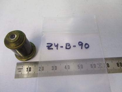 ANTIQUE BRASS RARE SMALL DIAMETER OBJECTIVE MICROSCOPE PART AS PICTURED Z4-B-90