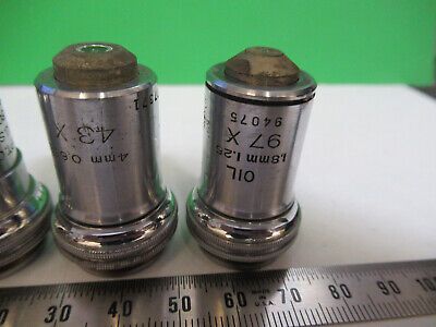 LOT 3 EA 10X 43X 97X BAUSCH LOMB OBJECTIVE MICROSCOPE PART AS PICTURED &R7-B-16