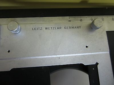 FOR PARTS MICROSCOPE LEITZ GERMANY STAGE MICROMETER [one axis loose] BIN#T8-01