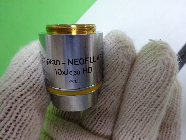 MICROSCOPE ZEISS GERMANY OBJECTIVE EPIPLAN NEOFLUAR 10X HD 442334 AS IS #AI-A-02