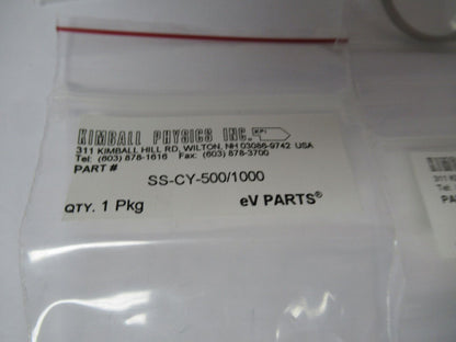 KIMBALL PHYSICS eV LOT PARTS HIGH VACUUM RATED AS PICTURED  #W1-A-33