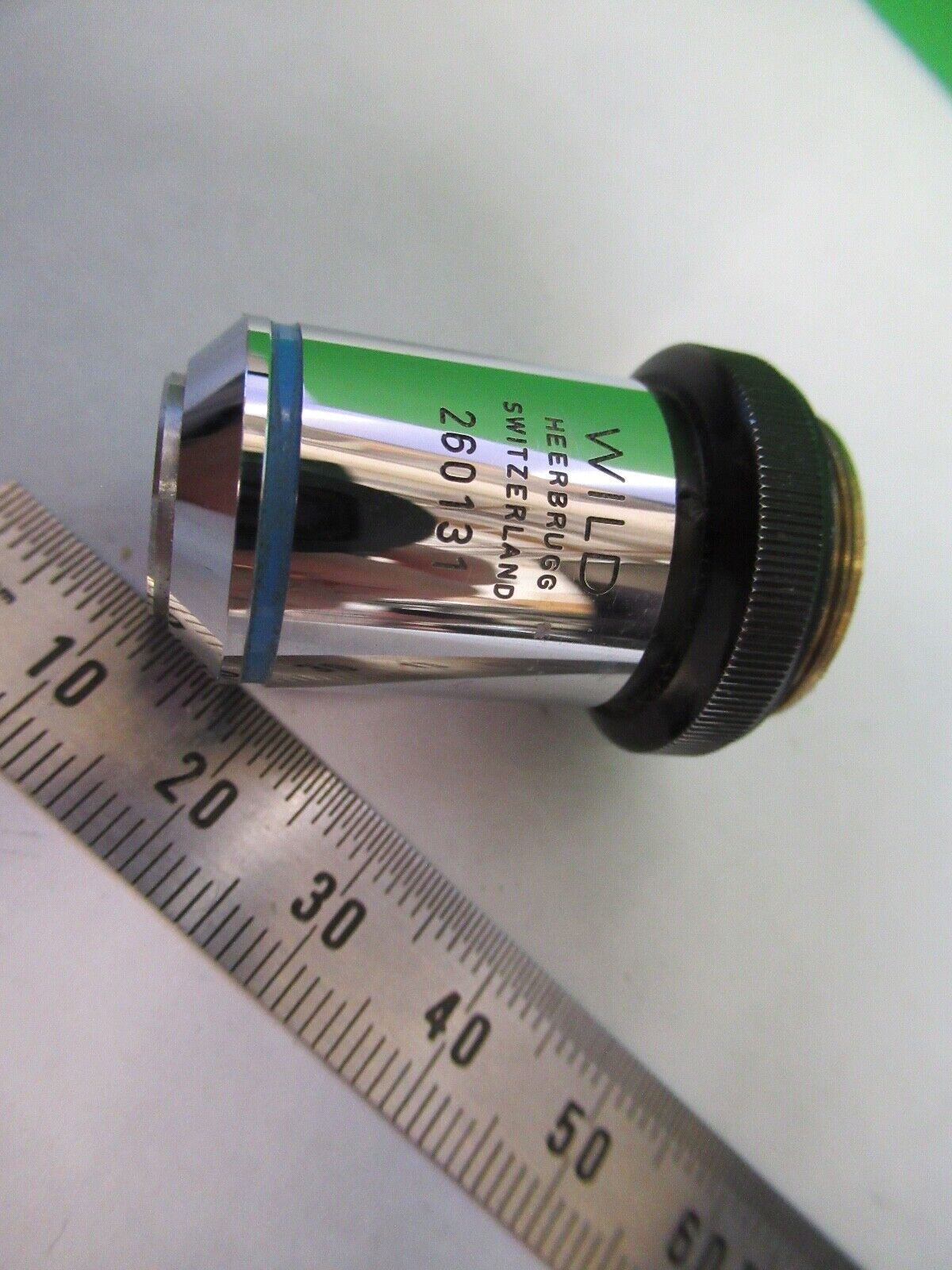 WILD HEERBRUGG SWISS FLUOTAR OBJECTIVE 10X MICROSCOPE PART AS PICTURED W4-B-14