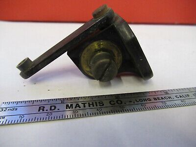 FOR PARTS ANTIQUE BRASS BAUSCH LOMB HOLDER MICROSCOPE PART AS PICTURED &A7-B-21