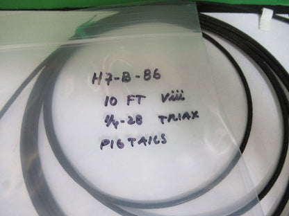 10 FEET TRIAXIAL CABLE  1/4-28 pigtails for PIEZO ACCELEROMETER PICTURED H7-B-86