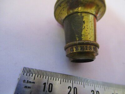 ANTIQUE BRASS C. ZEISS GERMANY OBJECTIVE MICROSCOPE PART AS PICTURED &87-FT-35