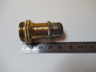 ANTIQUE OBJECTIVE BRASS LEITZ 6lg OPTICS MICROSCOPE PART AS PICTURED &14-C-24