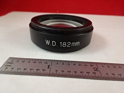 MICROSCOPE PART STEREO OBJECTIVE LENS 0.5X WD 182 mm OPTICS AS IS BIN#S4-A-16