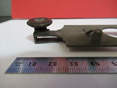 ANTIQUE BAUSCH LOMB RARE STAGE ASSEMBLY CLIPS MICROSCOPE PART AS PIC #sB7-A-01