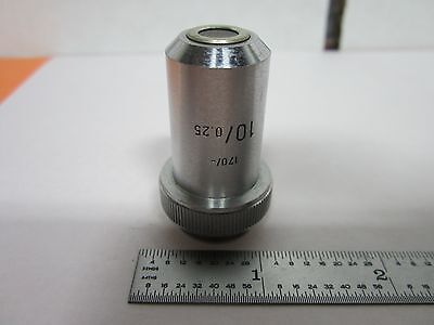 LEITZ WETZLAR GERMANY 10X OBJECTIVE MICROSCOPE OPTICS BIN#J7-13