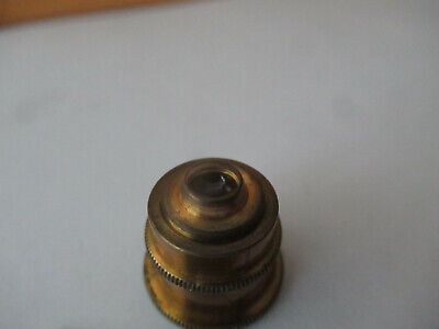 ANTIQUE BRASS ENGLAND OBJECTIVE LENS OPTICS MICROSCOPE PART AS PICTURED #F3-A-15