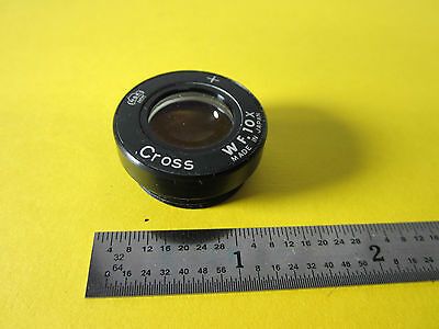 OPTICAL LENS NSK JAPAN CROSS W.F. 10X LASER OPTICS BIN#28-76