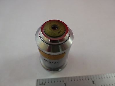 MICROSCOPE PART OBJECTIVE LEITZ GERMANY 40X OPTICS AS IS BIN#R2-C-21