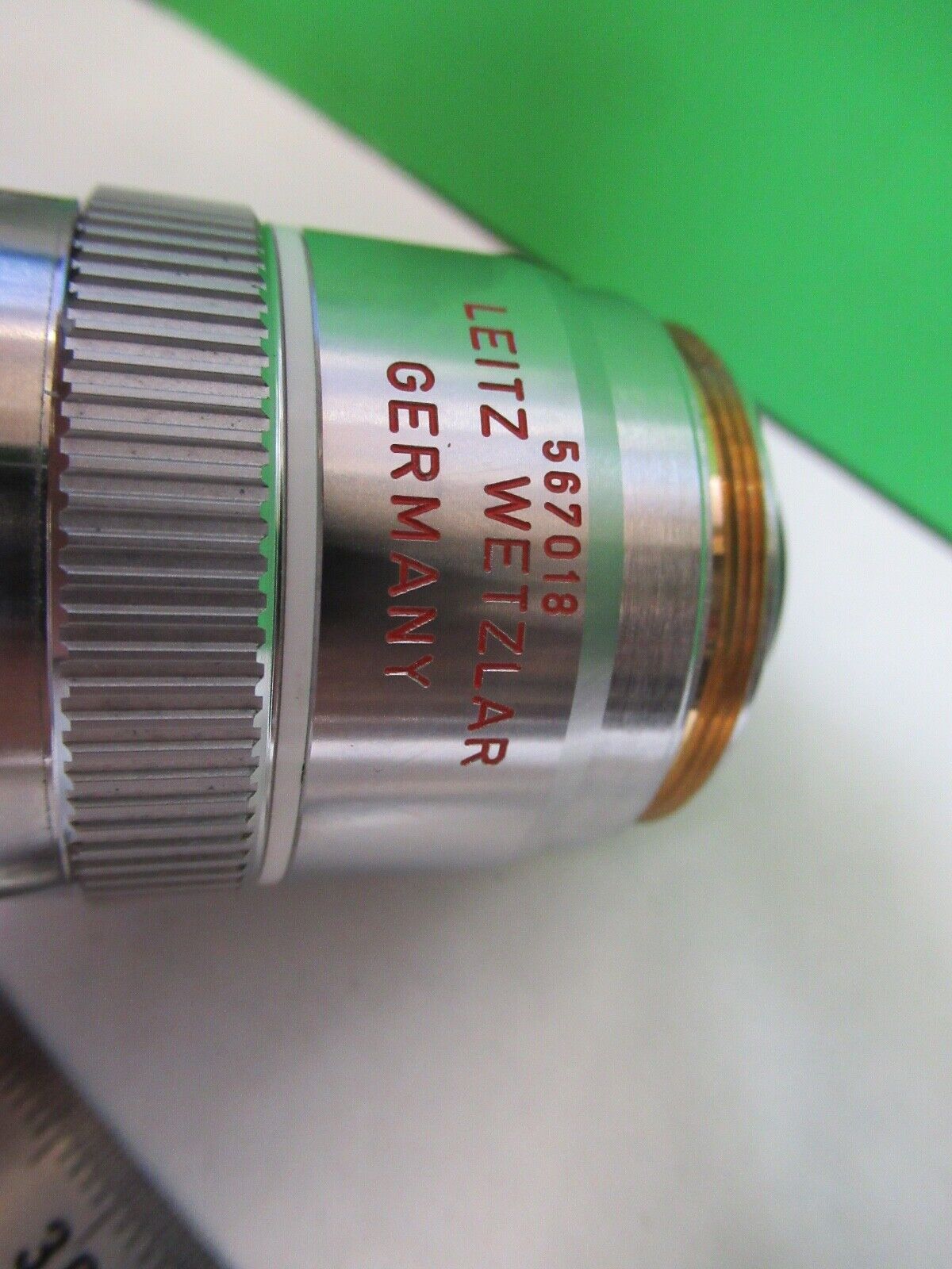 LEITZ GERMANY 567018 M32 OBJECTIVE LENS MICROSCOPE PART AS Pictured H3-B-01