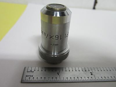 MICROSCOPE PART OBJECTIVE LEITZ PL 16X OPTICS AS IS BIN#H6-19