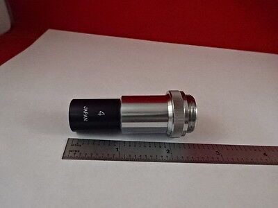 EPOI JAPAN 4X OBJECTIVE MICROSCOPE PART OPTICS AS IS &81-A-53