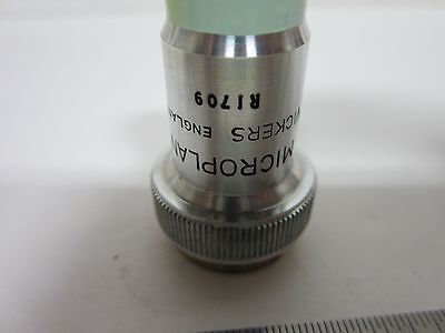 MICROSCOPE OBJECTIVE VICKERS UK ENGLAND 10X METALLOGRAPH OPTICS BIN#G5-27