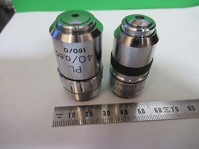 LOT GENERIC OBJECTIVE 20X 40X /160 OPTICS MICROSCOPE PART AS PICTURED #R9-A-37