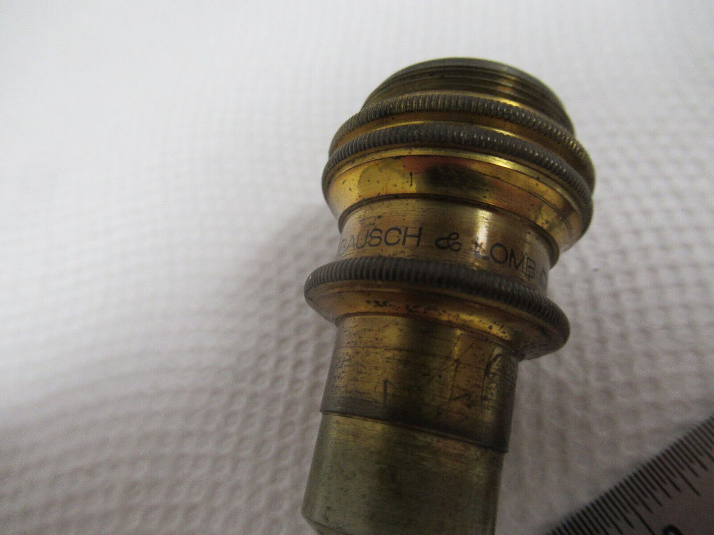 OPTICAL VINTAGE MICROSCOPE OBJECTIVE 4mm BAUSCH LOMB OPTICS AS PICTURED W1-A-80