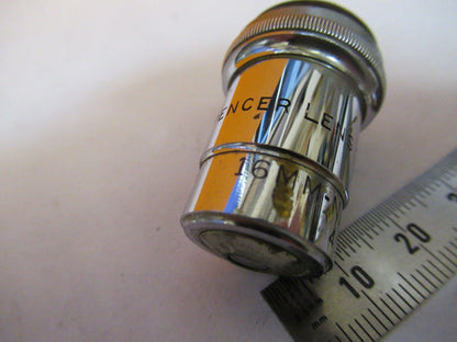 ANTIQUE SPENCER 16mm  LENS OBJECTIVE MICROSCOPE PART AS PICTURED &P9-A-27